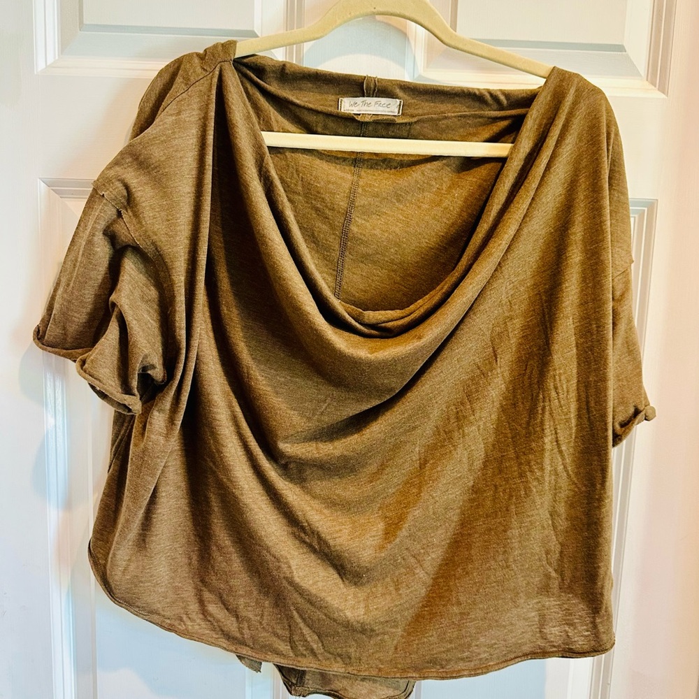 We The Free Tan Short Sleeve Top
